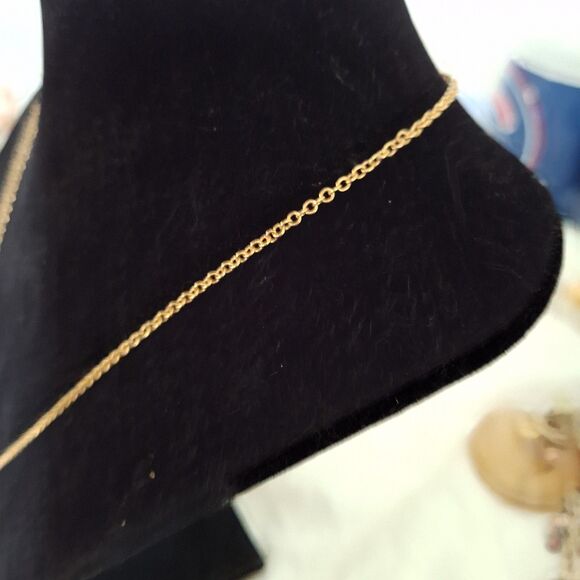 Avon Vintage Women's Necklace Baroness Maltese Cross Gold Tone Faux Jade - Picture 5 of 11